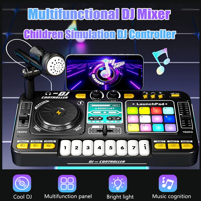 다기능 DJ 믹서 어린이 시뮬레이션 DJ 컨트롤러 라이 - Audio Music Dj 리뷰 및 가격